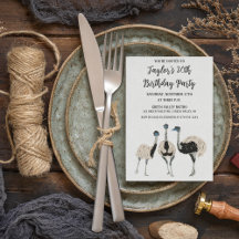 Bird Lovers Emu Geburtstagsparty