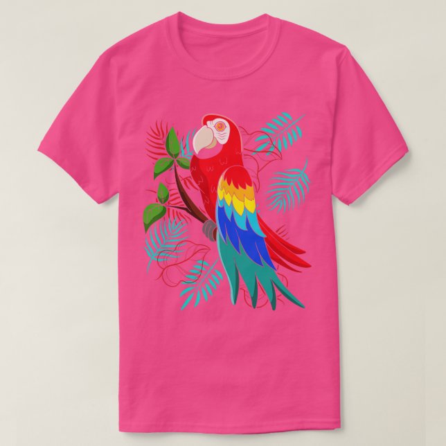 Bird Macaw Tropical Bird Watcher Parrot T-Shirt (Design vorne)