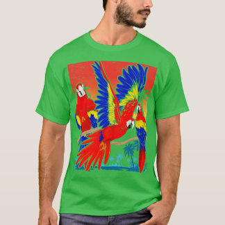 Bird Macaw Zoo Animal Tropical Parrot T-Shirt