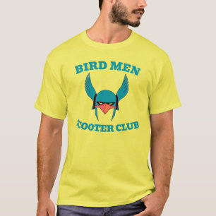 bIRD mEN sCOOTER cLUB, EDIT TEXT, T - Shirt