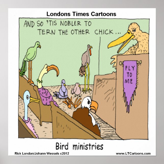 Bird Ministries Funny Poster (Vorne)