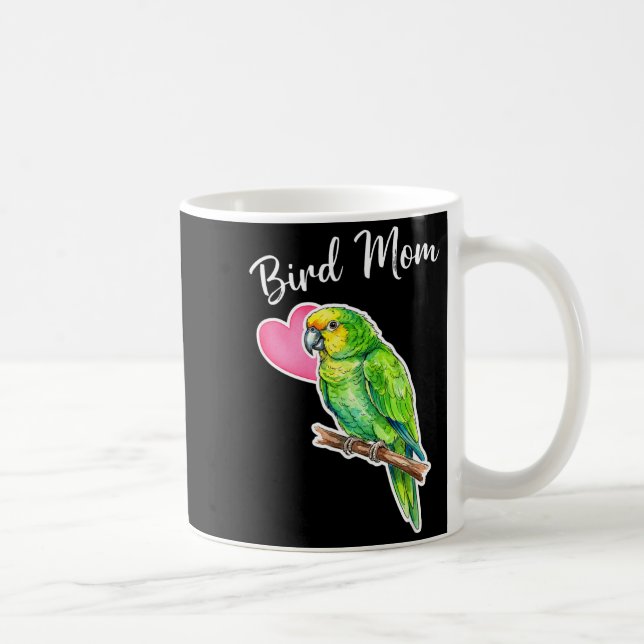 Bird Mom Parrot Mom Green Cheek Conure Mom  Kaffeetasse (Rechts)