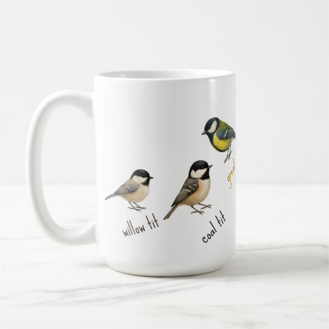 Bird Mug – Garden Birds Watercolour Coffee Cup Kaffeetasse (Links)