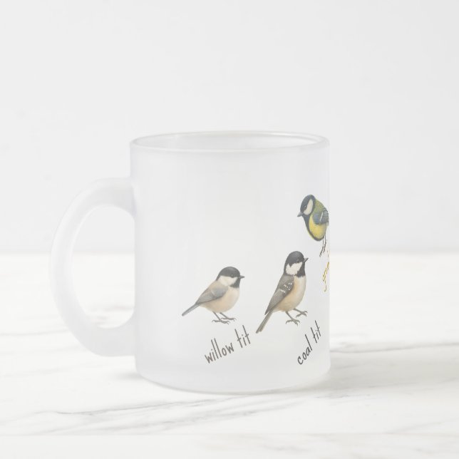 Bird Mug – Garden Birds Watercolour Coffee Cup Mattglastasse (Links)
