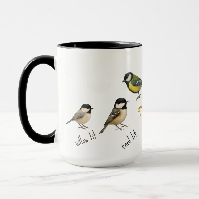 Bird Mug – Garden Birds Watercolour Coffee Cup Tasse (Links)