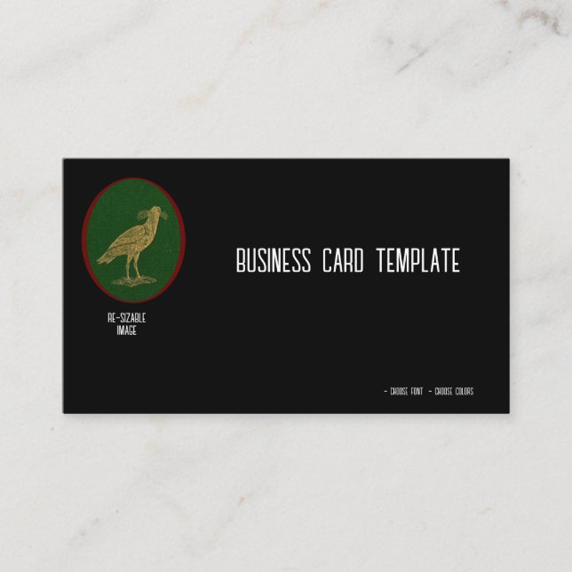 Bird Nature Black Birds Crow Business Card Visitenkarte (Vorderseite)