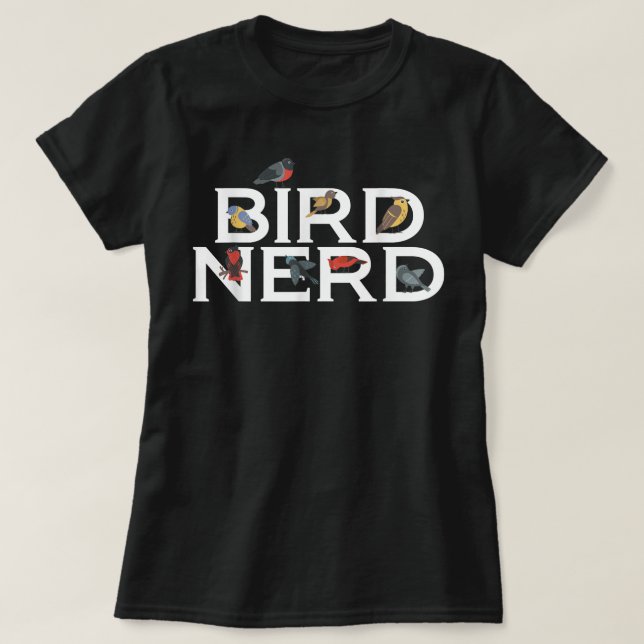 Bird Nerd Bird Liebhaber von Vögeln T-Shirt (Design vorne)