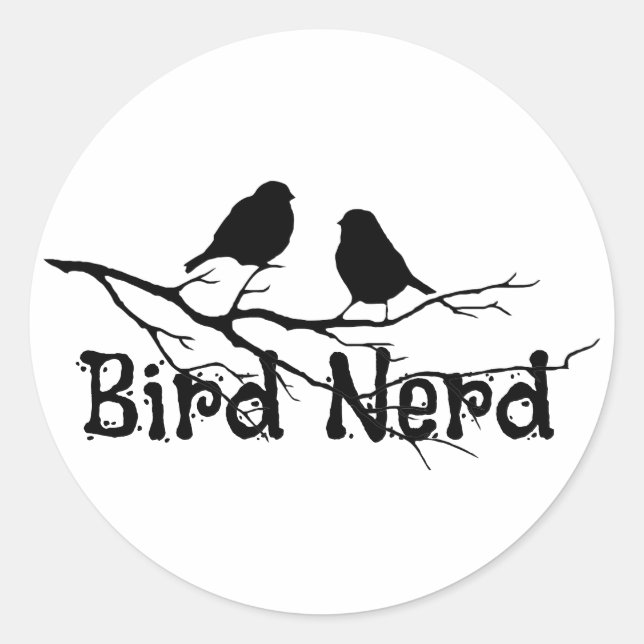 Bird Nerd Fun Bird Watcher Birding Runder Aufkleber (Vorderseite)