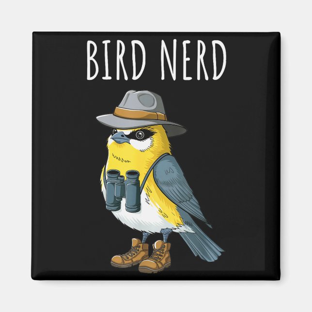 Bird Nerd Funny Bird Watching Birding Bird Lover W Magnet (Vorne)