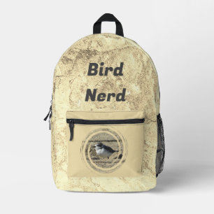 Bird Nerd Small Beach Wading Animal Birdwatcher Bedruckter Rucksack