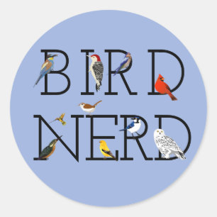 Bird-Nerd-Sortiment zwei Runder Aufkleber