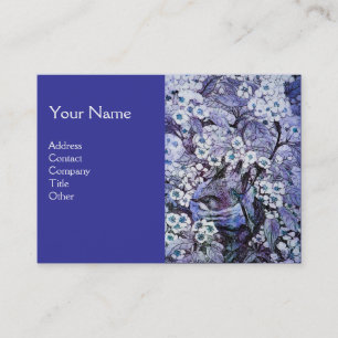 BIRD NEST, Monogramm, blau weiß Visitenkarte