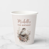 Bird Nest Terracotta Pink 75. Geburtstag