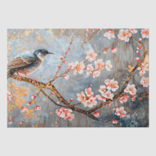Bird of Cherry Blossom Seidenpapier