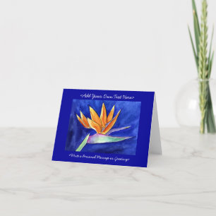Bird of Paradise Blume Malerei Grußkarten Karte