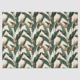 Bird of Paradise Botanical Pattern Decoupage Seidenpapier