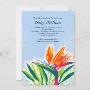 Bird of Paradise Bridal Dusche Einladung