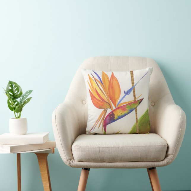 Bird of Paradise Cotton Pillow Kissen (Stuhl )