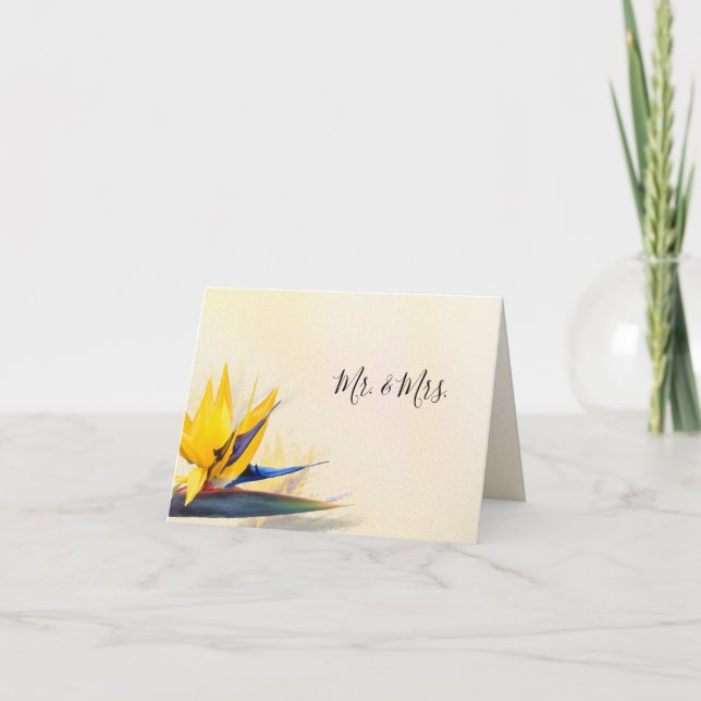 Bird of Paradise Custom Vielen Dank Hinweis Karten (Vorderseite)
