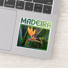 Bird of Paradise flower, Madeira Portugal travel Aufkleber