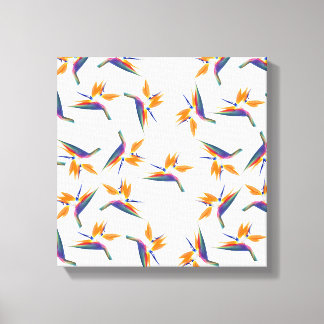 Bird of paradise flower pattern leinwanddruck