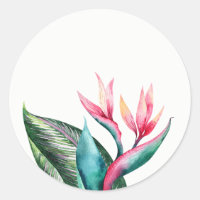 Bird of Paradise Gastgeschenk Hochzeit Stickers