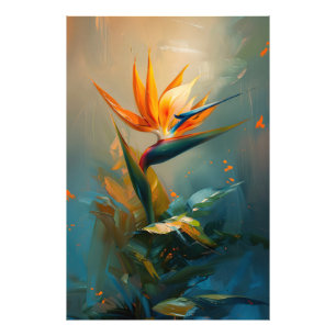 Bird of Paradise Oil Painting Fotodruck