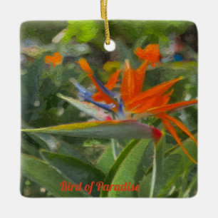 Bird of Paradise Oil Painting Keramikornament