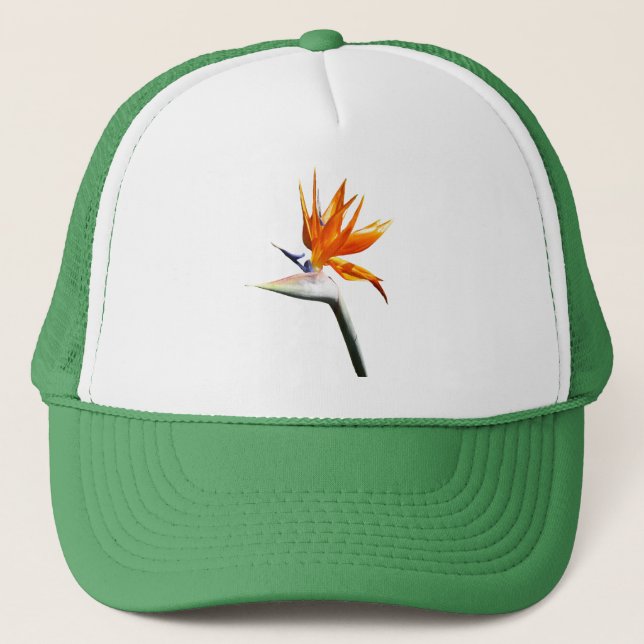 Bird of Paradise Orange Tropical Flower Truckerkappe (Vorderseite)