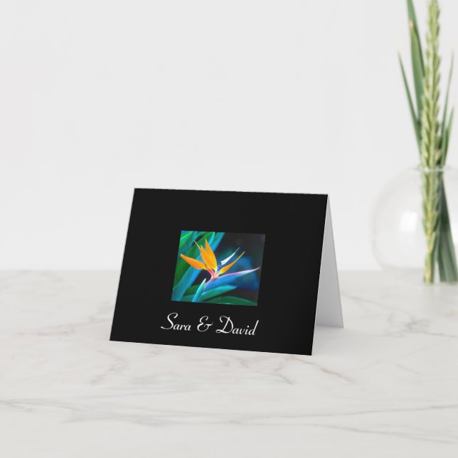 Bird of Paradise Thank You Card Dankeskarte (Vorderseite)
