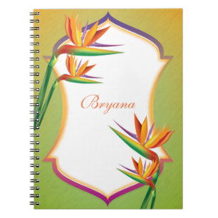 Bird of Paradise Tropical Floral Notebook Journal Notizblock