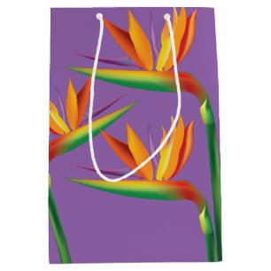 Bird of Paradise Tropical Floral Party Geschenktas Mittlere Geschenktüte