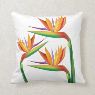 Bird of Paradise Tropical Floral Throw Kissen