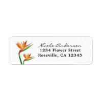 Bird of Paradise Tropical Wedding Address Labels