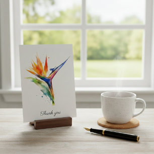Bird of Paradise Watercolor, Brauch Postkarte