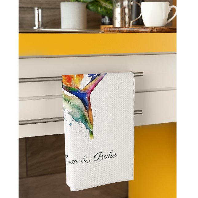 Bird of Paradise Watercolor, custom Geschirrtuch (Von Creator hochgeladen)