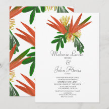 Bird of Paradise Watercolor Tropic Ink Hochzeit