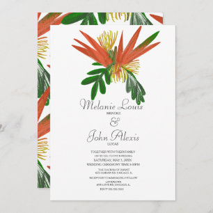 Bird of Paradise Watercolor Tropic Ink Hochzeit Einladung