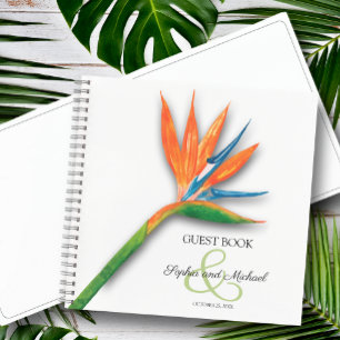 Bird of Paradise Wedding Gästebuch Notizbuch