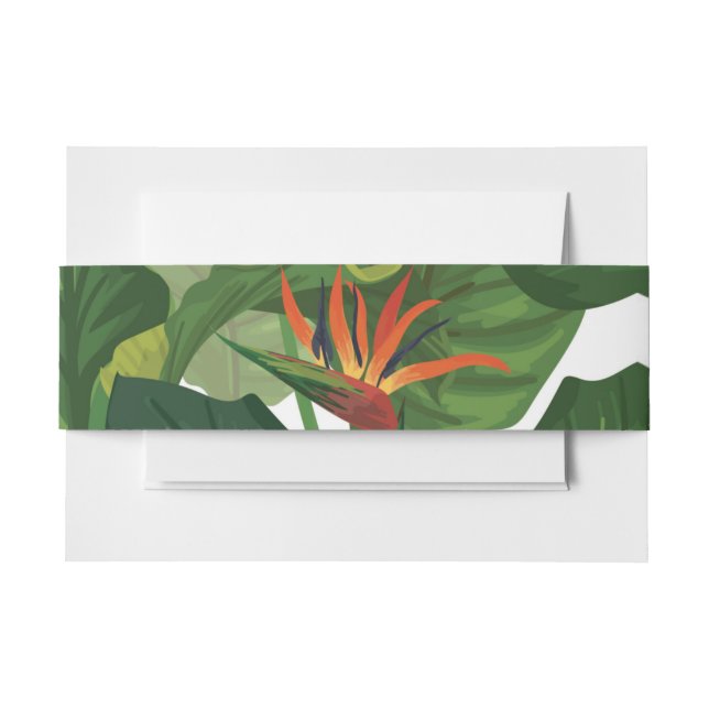 Bird of Paradise Wedding Invitation Bly Band (Vorderseite Beispiel)