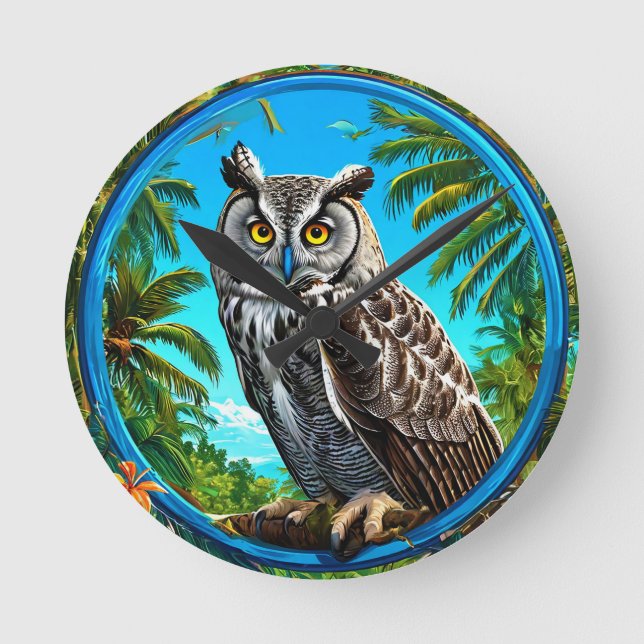Bird-of-Prey Runde Wanduhr (Vorderseite)