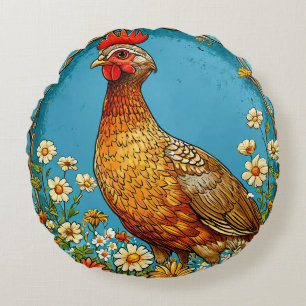 Bird-of-Prey Rundes Kissen