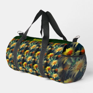 Bird on Yellow Daisis Fantasy Art Personalisiert Duffle Bag
