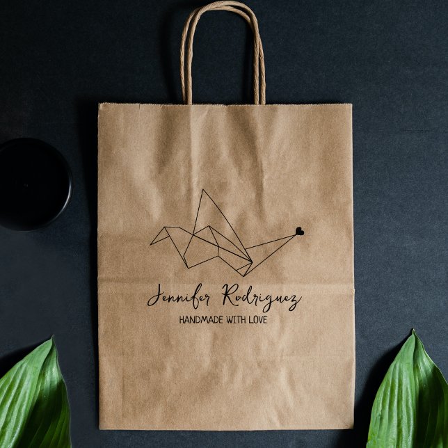 Bird Origami Custom Handmade mit großer Liebe Gummistempel (Von Creator hochgeladen)