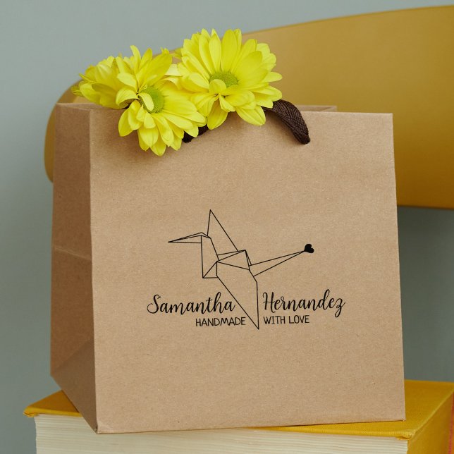 Bird Origami Custom Handmade mit großer Liebe Gummistempel (Von Creator hochgeladen)