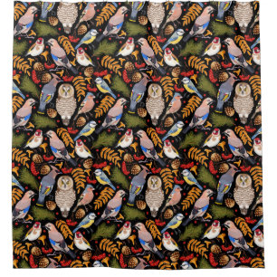 Bird Pattern Duschvorhang