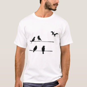 Bird Pterodactylus on Wire - Avian Dinosaurier T-Shirt