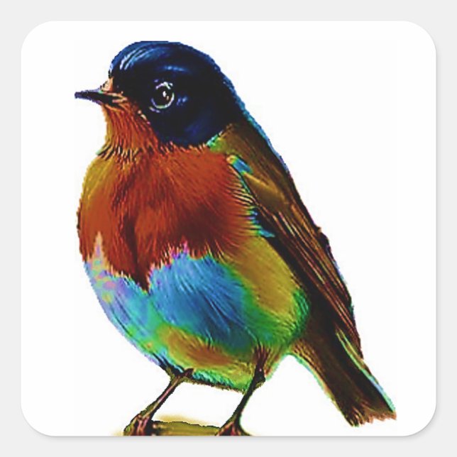 Bird Quadratischer Aufkleber (Vorderseite)