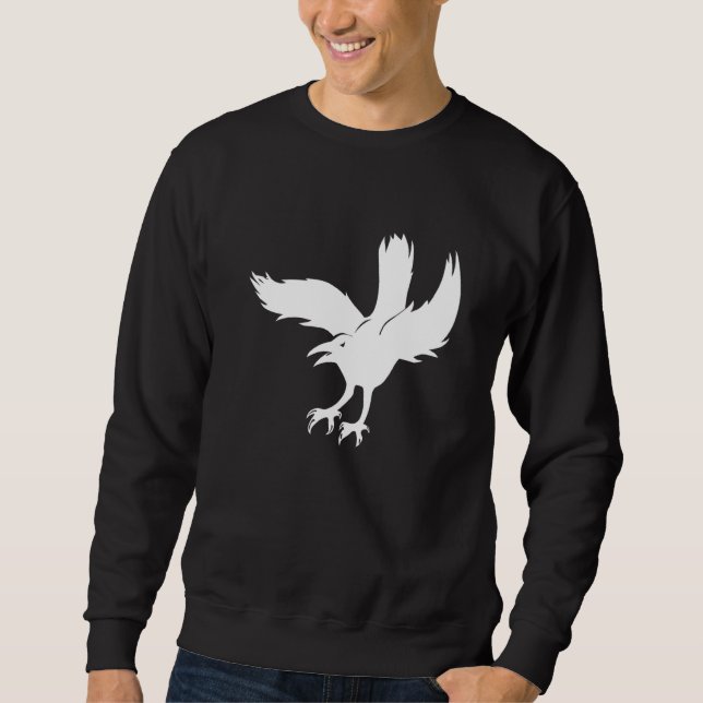 Bird Raven Flying Sweatshirt (Vorderseite)