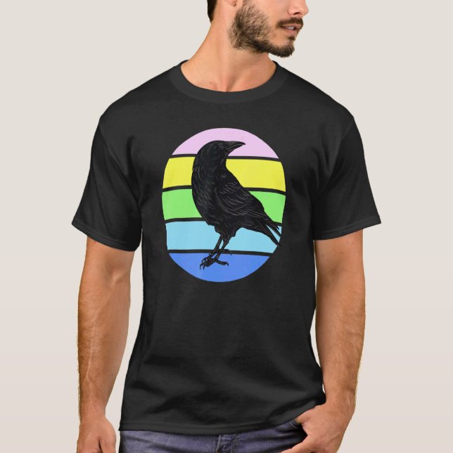 Bird Raven Silhouette T-Shirt (Vorderseite)